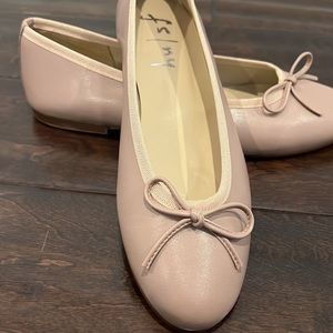 French Sole blush leather ballet flats